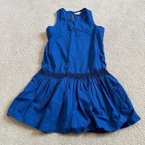 Crewcuts Sleeveless Blue Casual Dress 100% Cotton